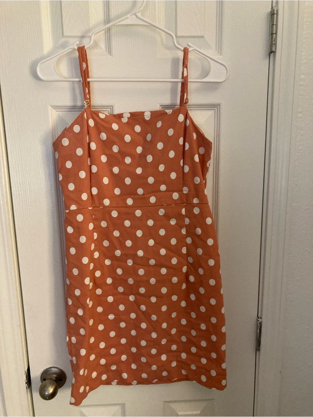 Forever 21 Orange Polka Dot Mini Dress